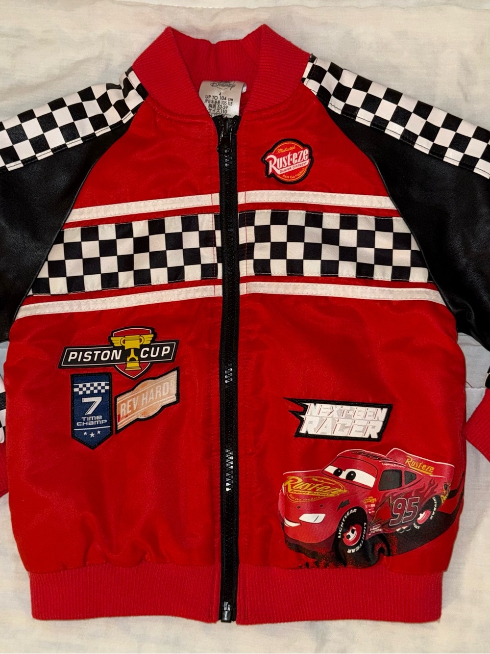 Disney Cars Lightning McQueen Red Racer Jacket for Kids Size 4